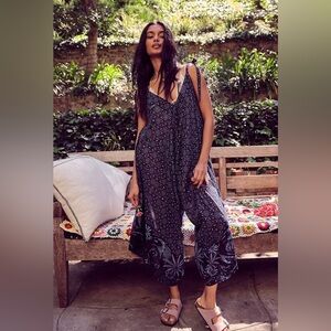 Free People Intimately Sweet Dreams Oversize Romper Harem Blue Women’s Large